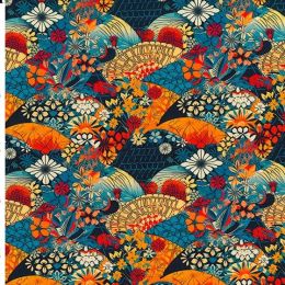 Premium Cotton Poplin Fabric | Japanese Print
