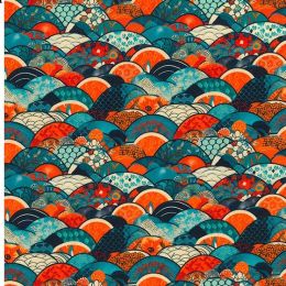 Premium Cotton Poplin Fabric | Japanese Print