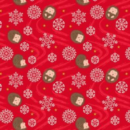 Christmas In Bluebell Wood Lewis & Irene | Snowflake Hedgehog Red