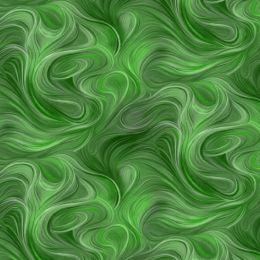 Extra Wide Fabric | Swirls Green