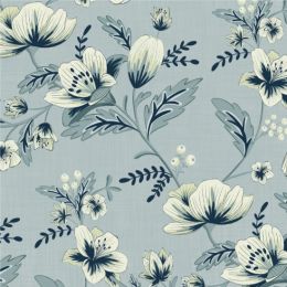 Extra Wide Fabric | Floral Blue