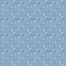 A Winters Moon Lewis & Irene Fabric | Twinkling Stars Mid Winter Blue