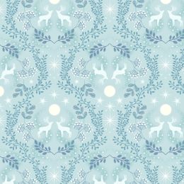 A Winters Moon Lewis & Irene Fabric | Winters Moon Stag Ice Blue