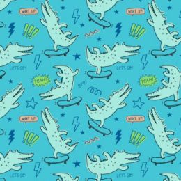 American Touch Flannel | Crocodile Aqua