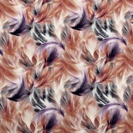 Premium Atelier Viscose Satin Fabric Digital Print | Pheonix Swirl Blue