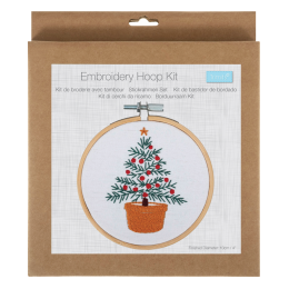 Embroidery Hoop Kits - 10cm | Christmas Tree