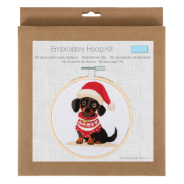 Embroidery Hoop Kits - 10cm | Festive Woof