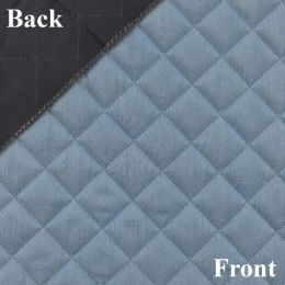 Quilted Denim Fabric | Classic Light Blue