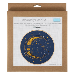 Embroidery Hoop Kits - 15cm | Celestial Moon