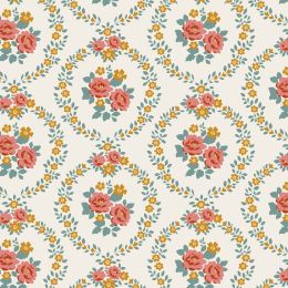 Tilda Village Life Fabric | Mable Warm Cream