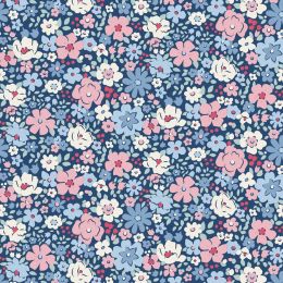 Tilda Village Life Fabric | Esther Blue