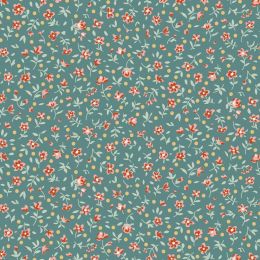 Tilda Village Life Fabric | Blender - Mae Teal