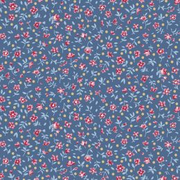 Tilda Village Life Fabric | Blender - Mae Blue