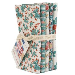 Tilda Village Life Fabric | Fat Quarter Bundle Petrol/Teal