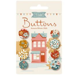 Tilda Village Life Buttons | 8pcs Autumn