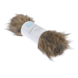 Faux Fur Mini Roll, 1m x 30cm | Short Pile Brown