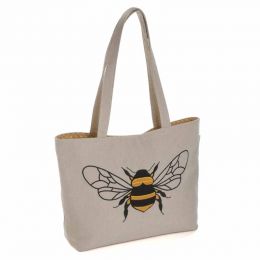 Craft Bag: Shoulder Tote: Appliqué: Linen Bee