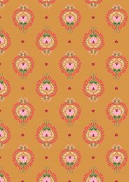 Maya Lewis & Irene Fabric | Floral Heart Amber