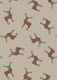 Celtic Coorie Fabric | Stag Dark Natural