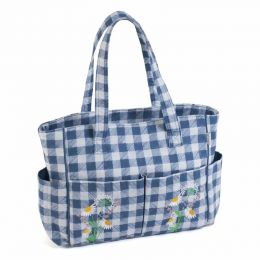 Craft Bag: Embroidered: Wild Floral Plaid