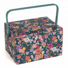 Sewing Box (L): Floral Garden: Teal