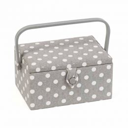 Sewing Box (M): Grey Spot