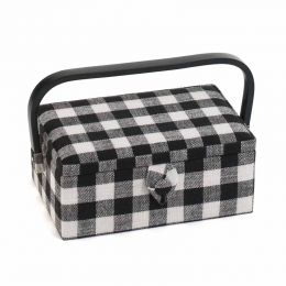 Sewing Box (S): Monochrome Gingham: Rectangle