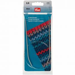 Circular Knitting Needle Aluminium, 2mm x 80cm | Prym