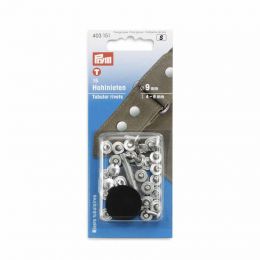 Tubular Rivets & Tool | For Material Thickness 4-6mm | 9mm Silver