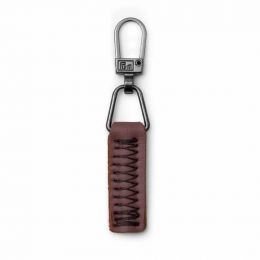 Prym Zip Puller | Faux Leather Stitched Camel