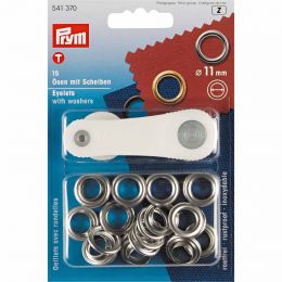 Eyelets With Washer & Tool | 11mm Silver