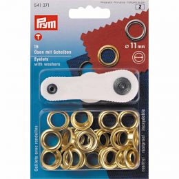 Eyelets With Washer & Tool | 11mm Gold