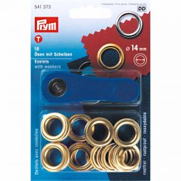 Eyelets With Washer & Tool | 14mm Gold