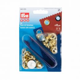 Eyelets With Washer & Tool | 8mm Gold