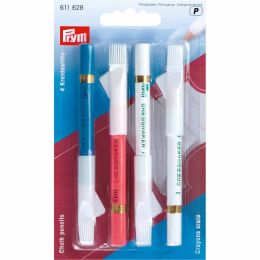 Chalk Pencil With Erasing Brush, Cols White/Pink/Blue | Prym