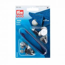 Jeans Buttons & Tool | 17mm Silver