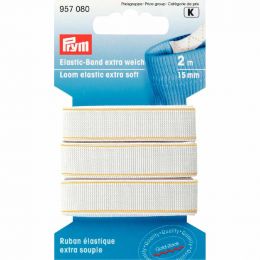 Loom Elastic Extra Soft, 15mm White -2m | Prym