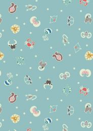 Small Things Glow Fabric | Star Signs Dreamy Blue