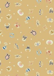 Small Things Glow Fabric | Star Signs Mellow Ochre