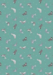 Small Things Polar Animals Fabric | Seals Marine