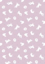 Small Things Polar Animals Fabric | Arctic Fox Winter Pink