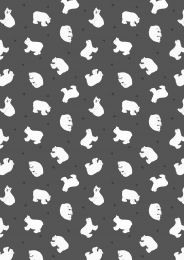 Small Things Polar Animals Fabric | Polar Bears Night Sky