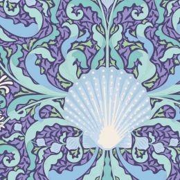 Cotton Beach Tilda Fabric | Scallop Shell Blue