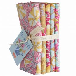 Gardenlife Tilda Fabric | Fat Quarter Bundle Mustard & Pink