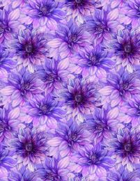 In Bloom Fabric | Packed Floral Purple