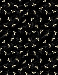 In Bloom Fabric | Bee Toss Black