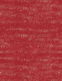 Winter Hollow Fabric | Music Notes Red