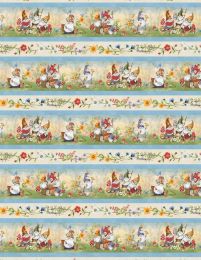 Gnome & Garden Fabric | Repeating Stripe