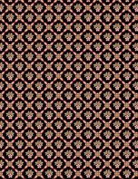 Pathways Fabric | Lattice Floral Black