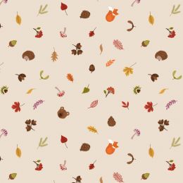 A Winter Nap Fabric | Foliage & Friends Cream